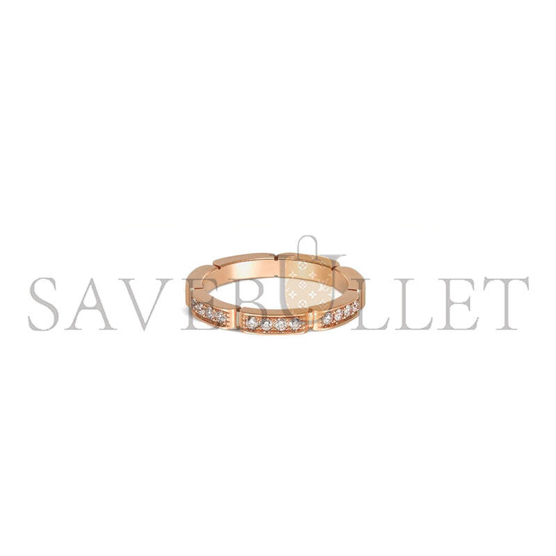 Ca*t1er maillon panthÈre wedding band, half-paved b4221200